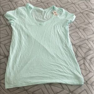 mint green pink tee